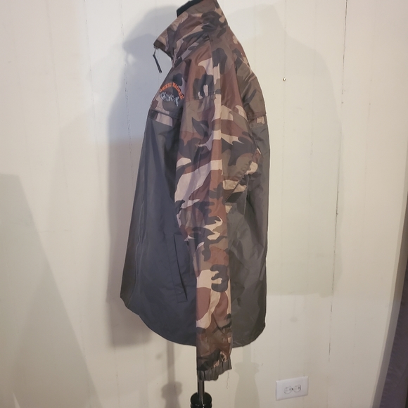 I5 Apparel Men's Camo & Gray Lightweight Winderbreaker Rain Jacket XL - Picture 5 of 7